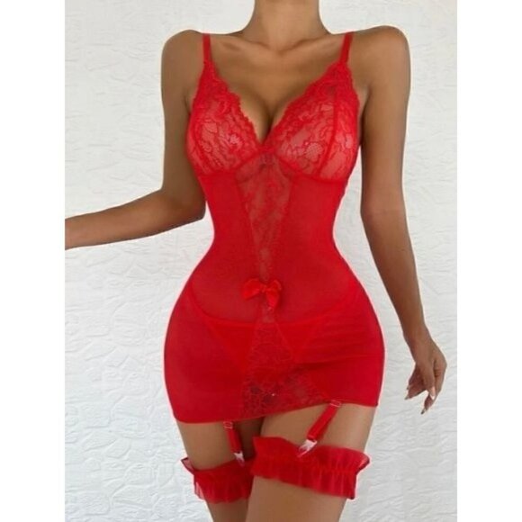 Slips With Thong With 1pair Leg Rings